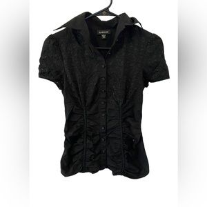 BEBE CORSET BUTTON UP IN BLACK 🖤